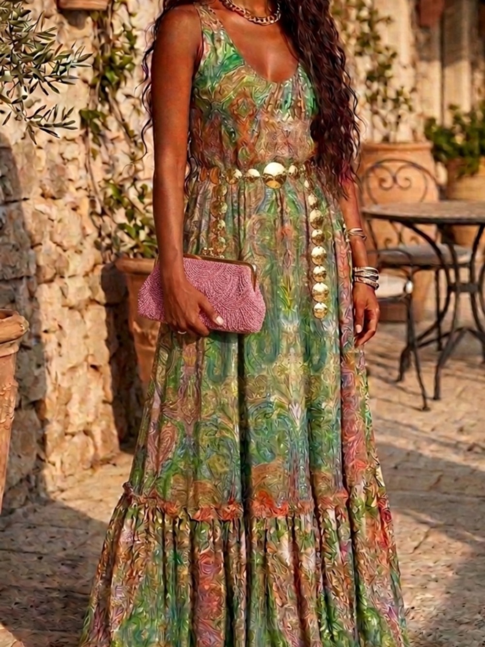 MANGO MNG Cisne Paisley Maxi Dress in Size XL New